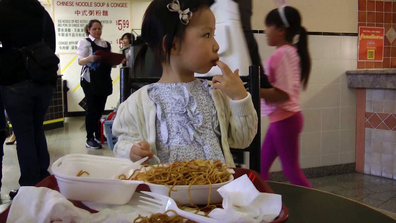 Girl Eating Noodle