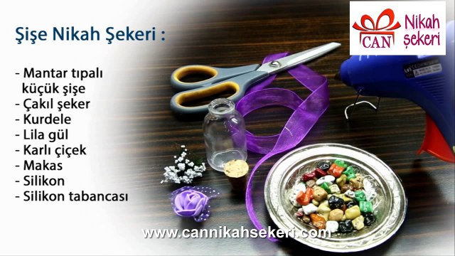 Cam Şişe Nikah Şekeri Yapımı