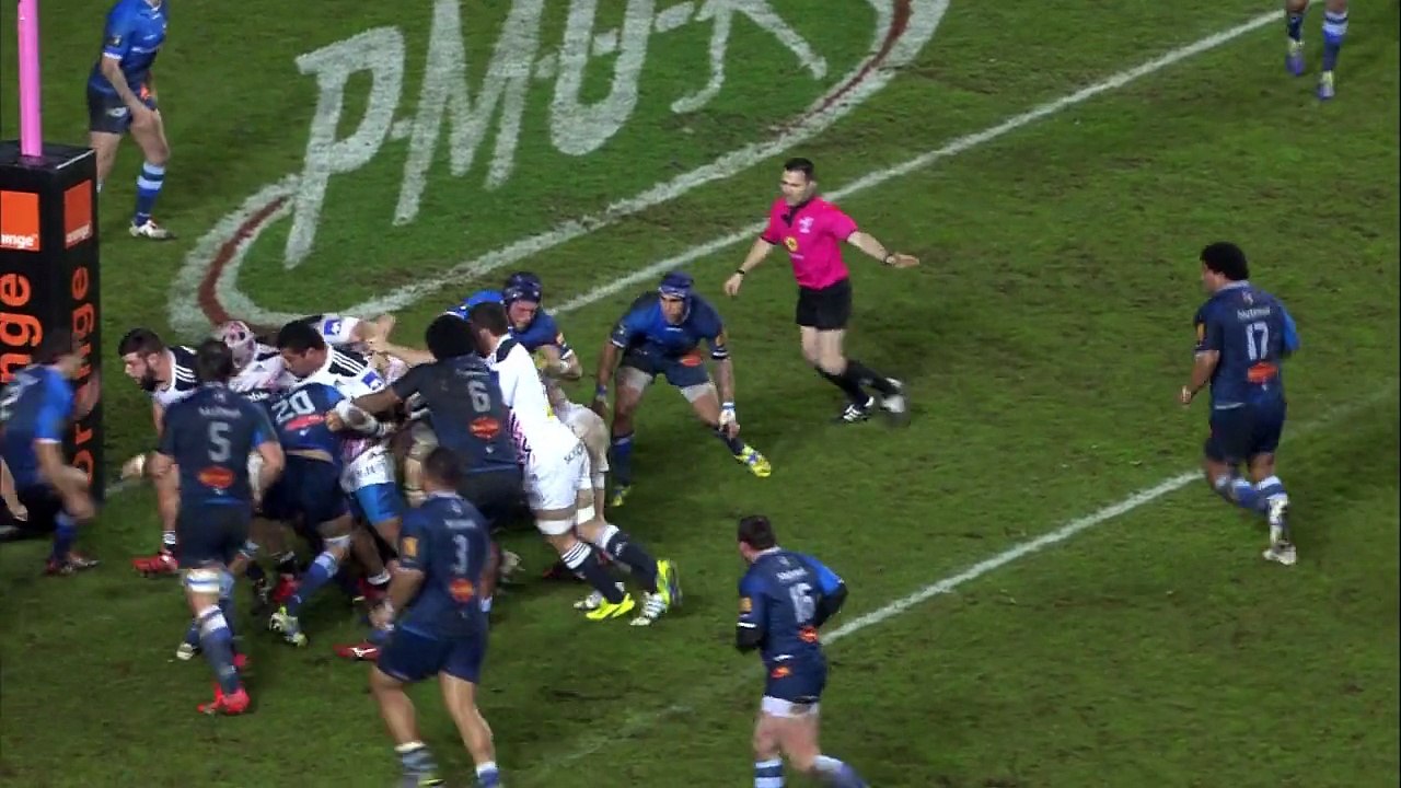 TOP14 - Stade Français-Castres: Essai de pénalité 1 (PAR) - J16 - Saison 2014/2015