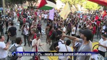 Brazilians protest against fresh bus price hikes