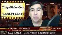 New York Knicks vs. Charlotte Hornets Free Pick Prediction NBA Pro Basketball Odds Preview 1-10-2015