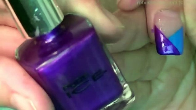 Nail Art Tutorial DIY EASY Rainbow Striped Nails Chevron French Nail Design