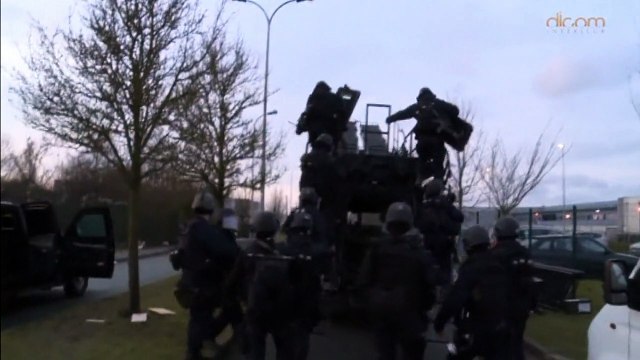Police video of assault on Charlie Hebdo suspects