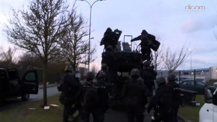 Police video of assault on Charlie Hebdo suspects