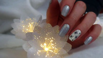 Tuto nail art de fête  Noël   nouvel an - flocons