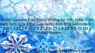 BMW Genuine Fuel Pump O-Ring for 318i 318is 318ti 320i 323i 325i 325is 328i 840Ci 840i 850Ci 850CSi M3 M3 3.2 Z3 1.9 Z3 2.5 Z3 2.5i Z3 2.8 Z3 3.0i Z3 M3.2 Review