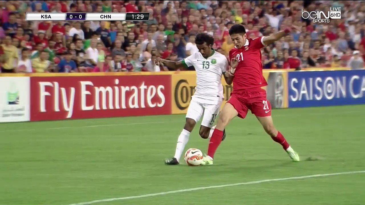 الشوط الأول كاملاً - السعودية 0 × 1 الصين تعليق فهد العتيبي