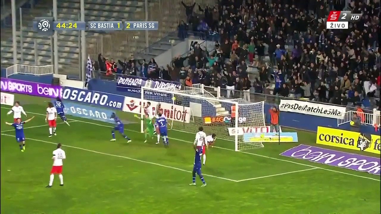 Francois Modesto 2:2 | Bastia - Paris Saint Germain 10.01.2015 HD