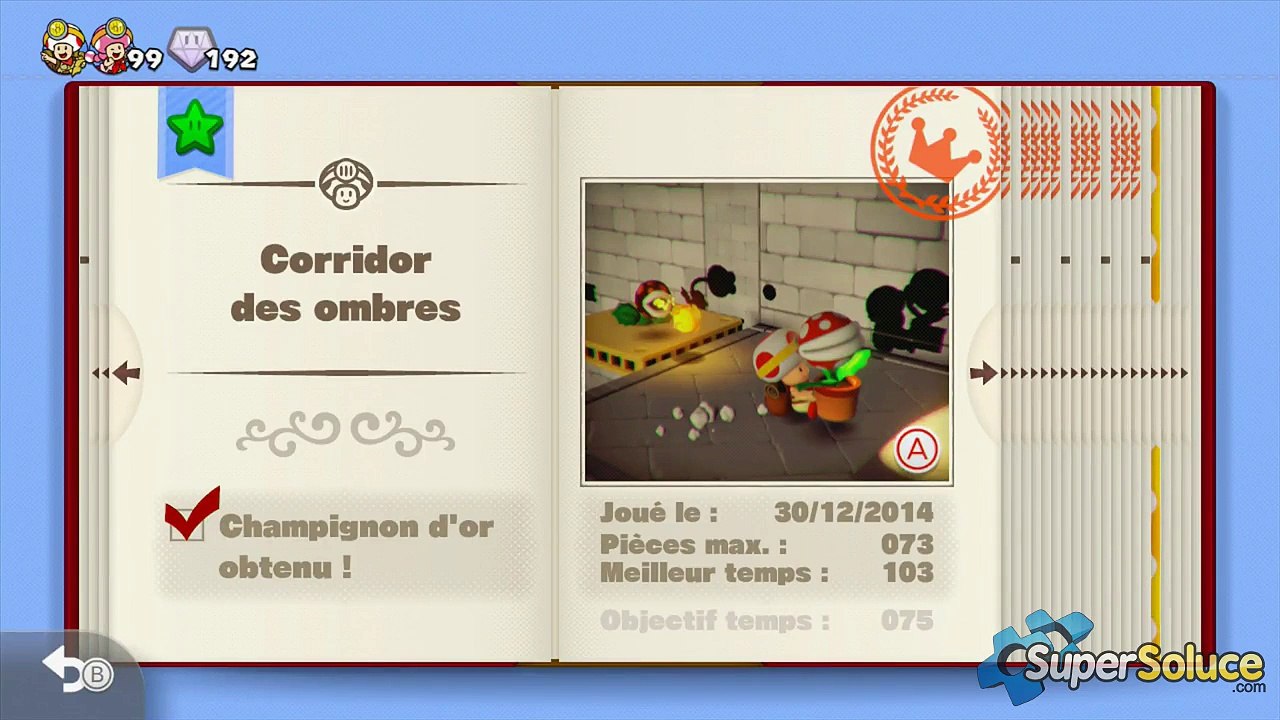Captain Toad : L’Objectif Temps de Corridor des ombres
