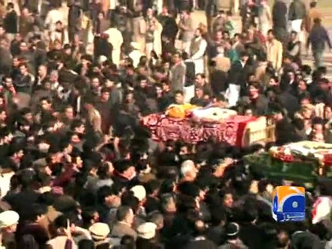 Rawalpindi: Imam Bargah blast victims' funerals held-Geo Reports-10 Jan 2015