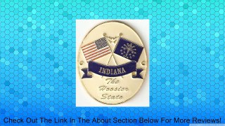 Indiana & United States of America Flags - Hiking Stick Medallion - The Hoosier State Review