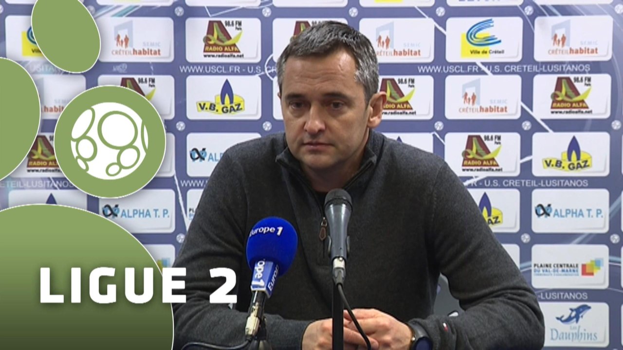 Conférence de presse US Créteil-Lusitanos - AJ Auxerre (2-2) : Thierry FROGER (USCL) - Jean-Luc VANNUCHI (AJA) - 2014/2015