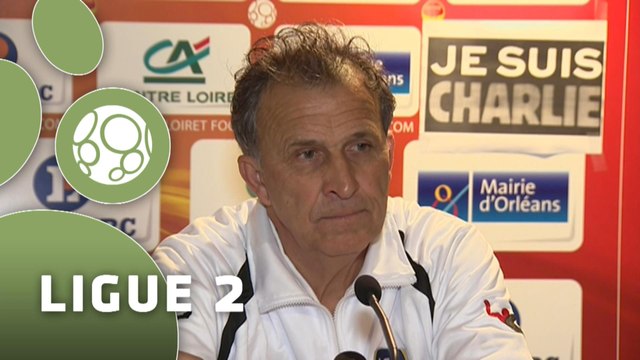 Conférence de presse US Orléans - AC Arles Avignon (1-1) : Olivier FRAPOLLI (USO) - Victor ZVUNKA (ACA) - 2014/2015