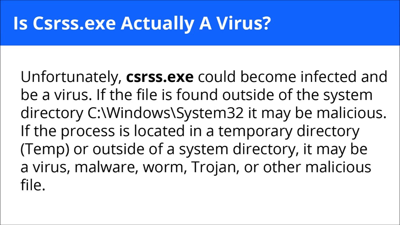 Remove Csrss.exe Virus