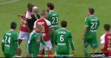 Cohade Own Goal Reims 1 - 2 St Etienne Ligue 1 10-1-2015