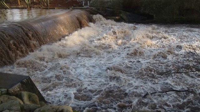 Hochwasser der Zorge in Nordhausen/ Thüringen * Überschwemmung