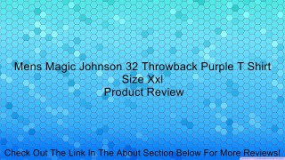 Mens Magic Johnson 32 Throwback Purple T Shirt Size Xxl Review