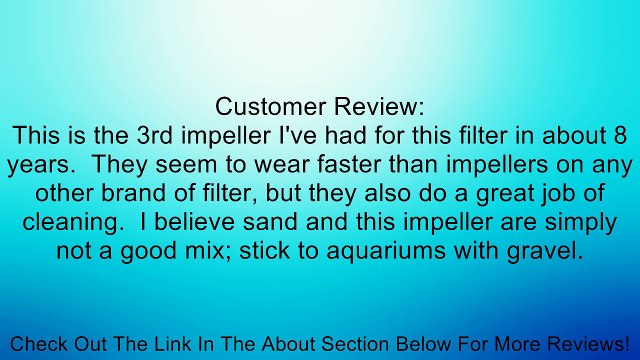 Marineland PR2121 Impeller Assembly Emperor 400b Filter Parts for Aquarium Review