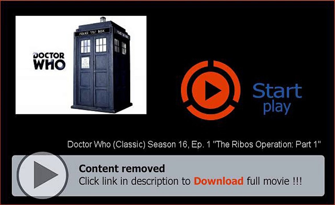Doctor Who (Classic) Season 16, Ep. 1 "The Ribos Operation: Part 1" Film Full Download