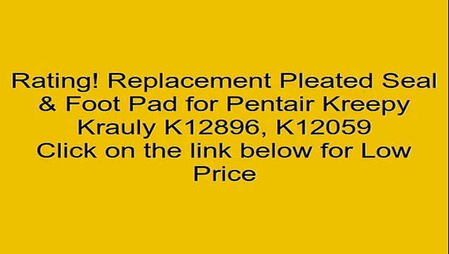 Replacement Pleated Seal & Foot Pad for Pentair Kreepy Krauly K12896, K12059 Review