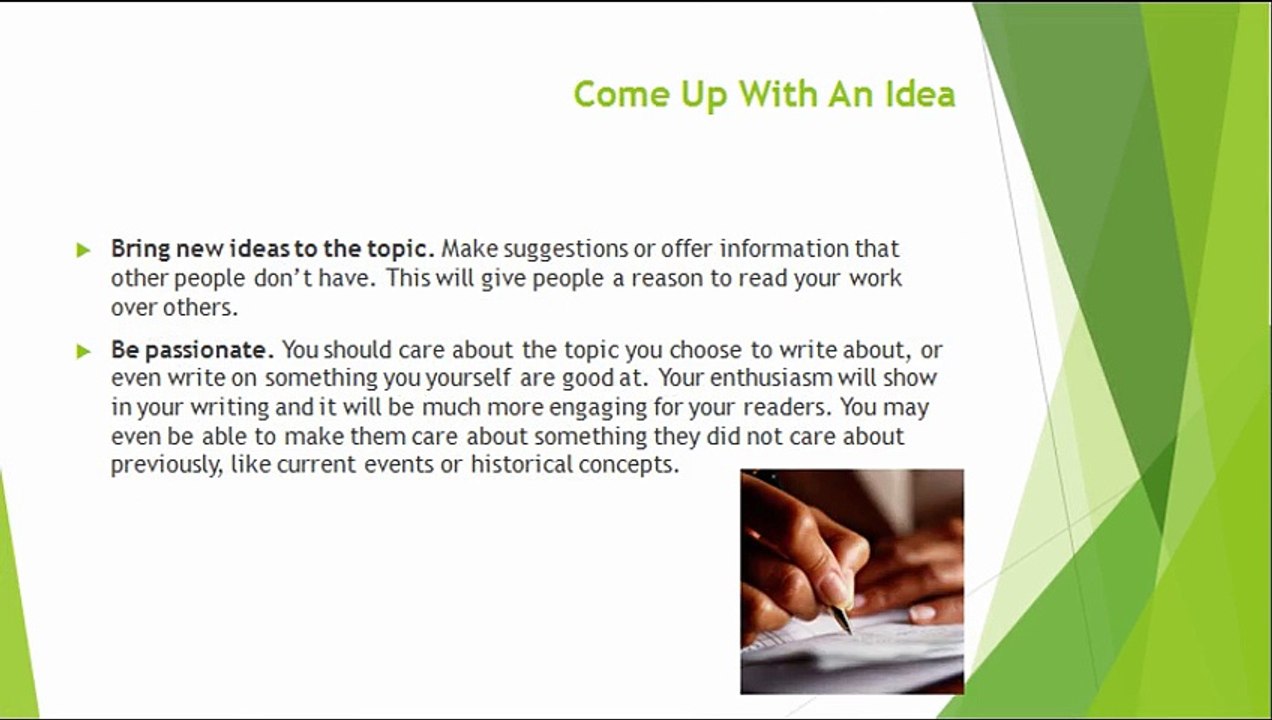 How To Write Article