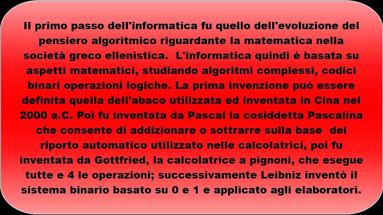 La storia dell informatica e le evoluzioni della storia