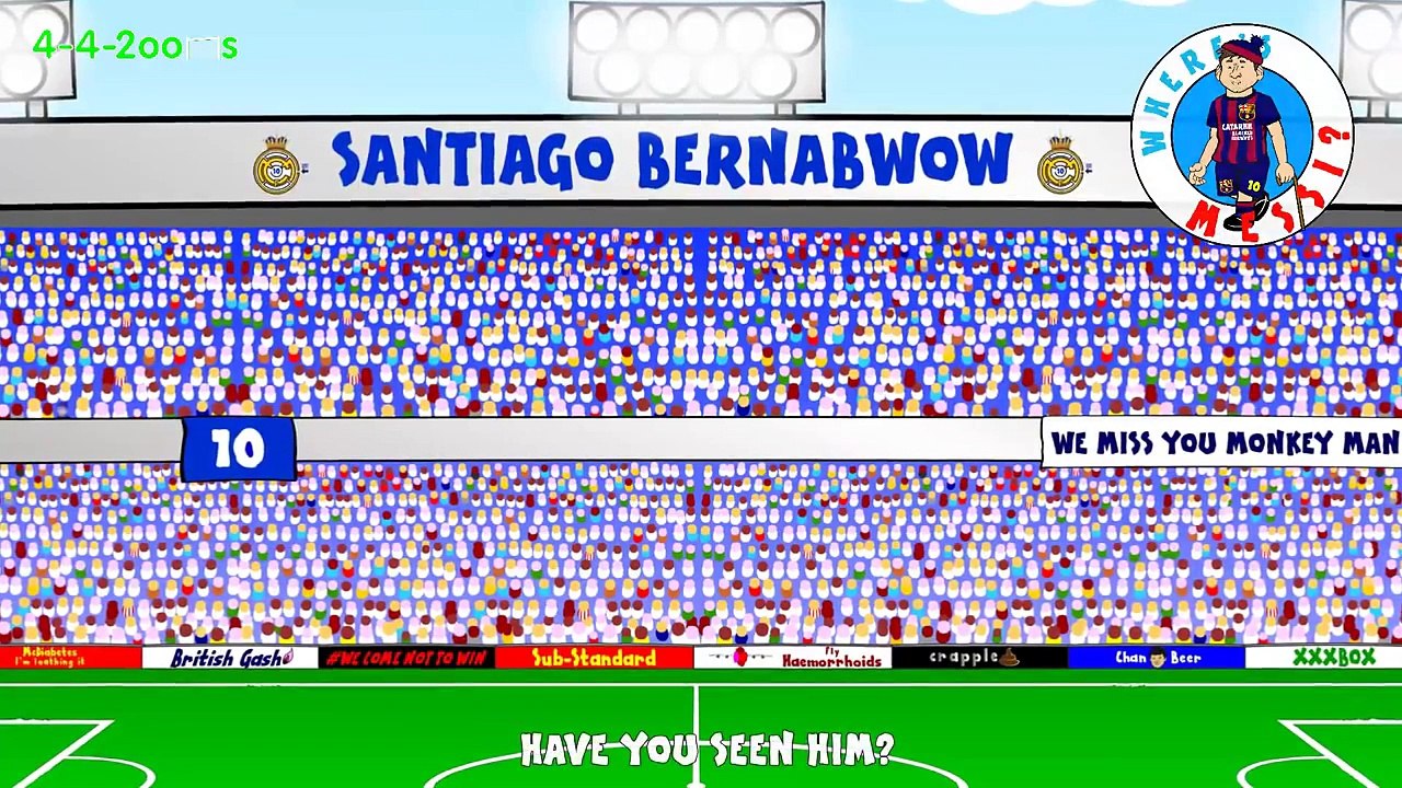 Real Madrid v Barcelona 3-1 El Clasico 25.10.2014 (Goals,highlights,Pepe, Benzema, Ronaldo, Cartoon)