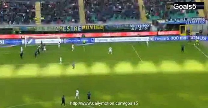 Nemanja Vidic Goal Inter Milan 3 - 1 Genoa Seria A 11-1-2015