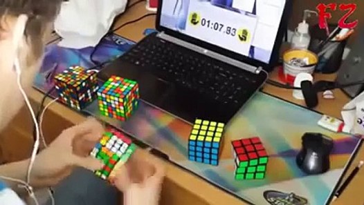 World's Fastest Rubik's Cube Solver 2x2 7x7 Rubik's Cube World