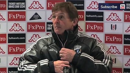 Fulham 1-0 Liverpool  -  Dalglish reaction to frustrating result