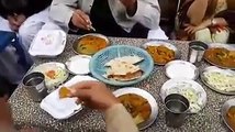 Asad Umar Having Lunch with People of His Constituency in a Chappar Hotel