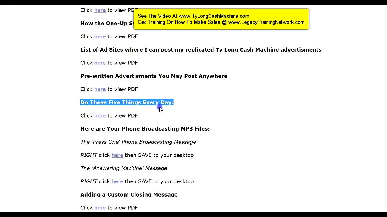 Ty Long Cash Machine Review  No Website Scam Ulysses Dadon