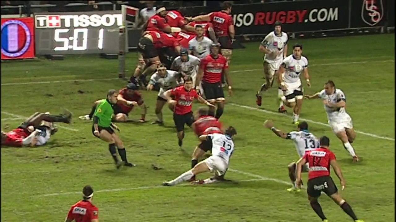 TOP14 - Oyonnax-Montpellier: Essai 1 Silvere Tian (OYO) - J16 - Saison 2014/2015