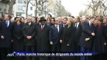 François Hollande défilent avec les dirigeants étrangers à Paris pour la marche républicaine