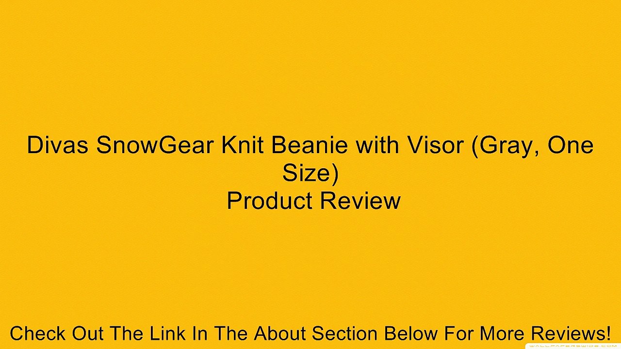 Divas SnowGear Knit Beanie with Visor (Gray, One Size) Review