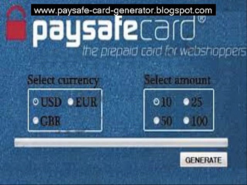 PaySafeCard Code Generateur 2014