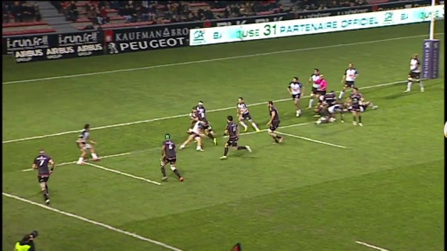 TOP14 - Toulouse-La Rochelle: Essai Thierry Dusautoir (TLS) - J16 - Saison 2014/2015