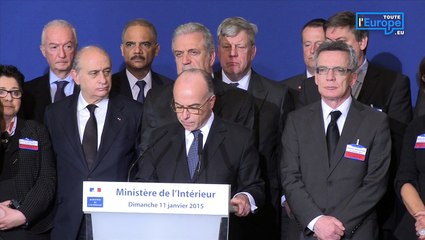 Extraits de la conférence de presse de Bernard Cazeneuve (réunion internationale contre le terrorisme) - 11 janvier 2015