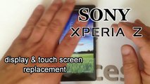 Sony XPERIA Z LT36i - Touch Screen Glass Digitizer & LCD Display replacement, Brocken Glass