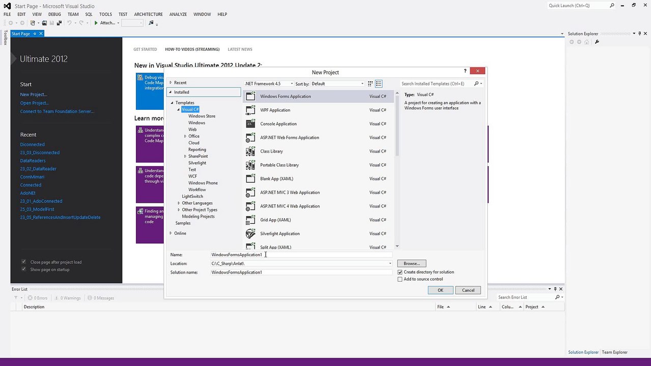 C# Disconnected Mimari