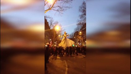 La Marianne d'Ariane Mnouchkine à la marche républicaine