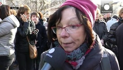 Thousands walk the streets of Lyon in massive show of solidarity