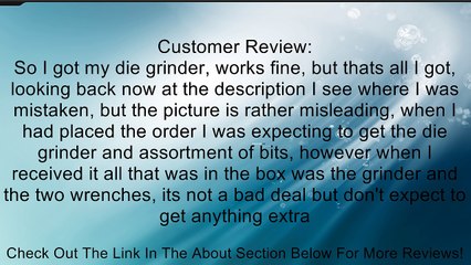 Central Pneumatic Compact Air Die Grinder Kit Review