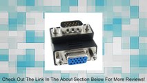 Gino 15-Pin VGA Male to Female M/F Right Angle Adapter-Black Review