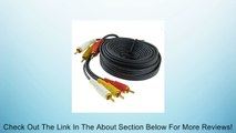 Triple 3 RCA Male to Male Audio Video DVD TV AV Cable 4.6M Long Black Review