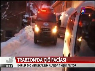 Trabzon'da Çığ altında kalan işciler için zamana karşı yarış yapıldı