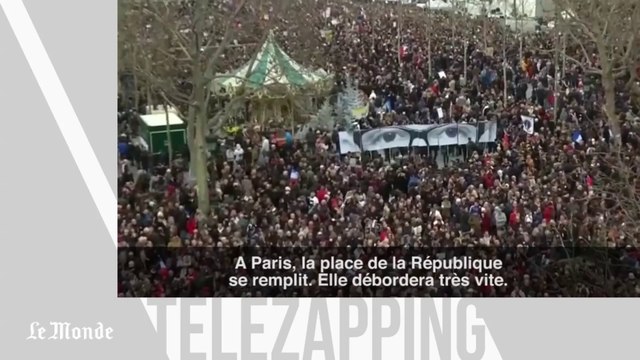 Les moments forts de la marche républicaine de Paris en vidéo