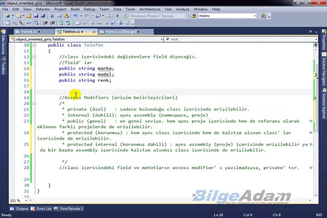 C# Dersleri Encapsulation (Kapsülleme)