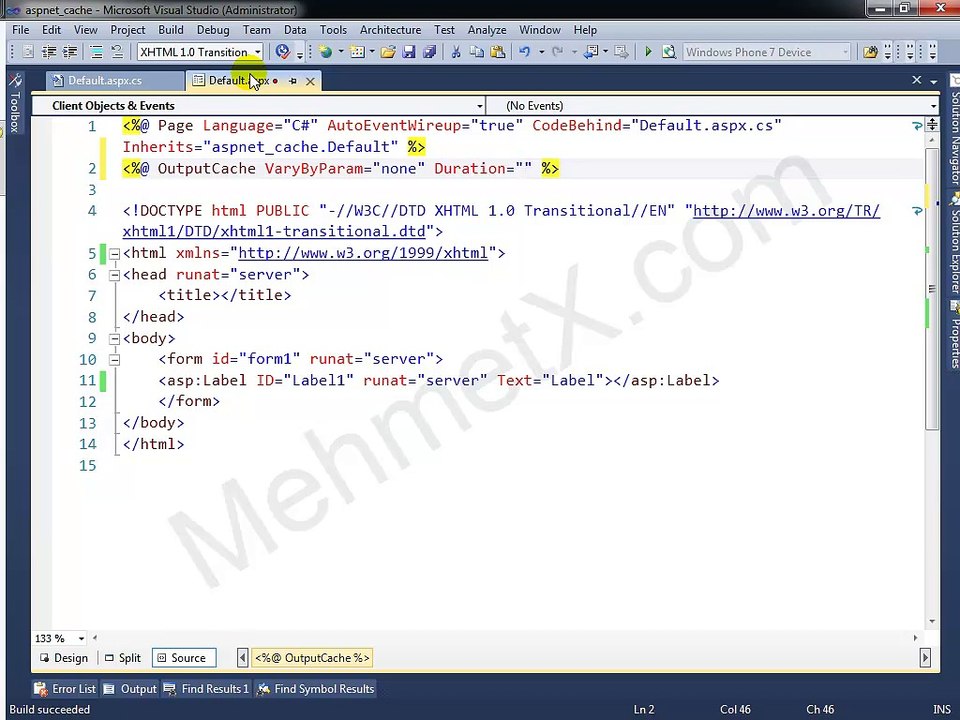 ASP.NET Cache - Part 1 - Page Output Cache