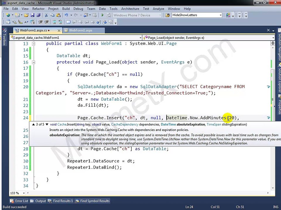 ASP.NET Cache - Part 4 - DataCache